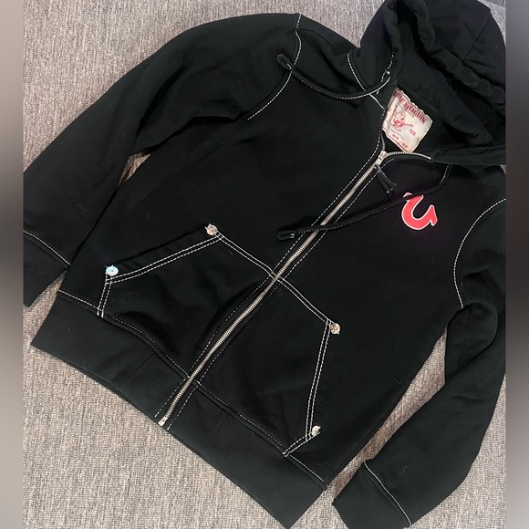 True Religion Other - True Religion Black Jacket with Red Accents